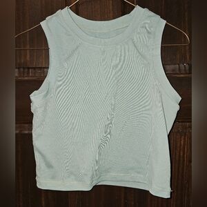 Acta Sleeveless Mint Green Crop Top